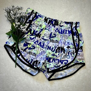 Calvin Klein Performance Graffiti Logo Athletic Shorts - XS